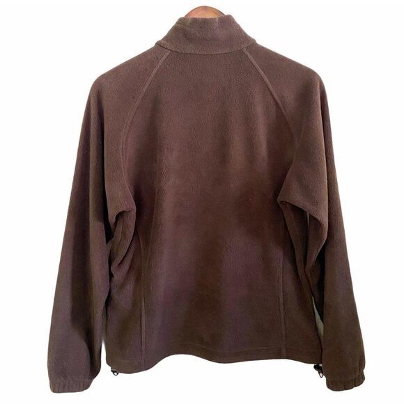 Columbia Women's Brown Full Zip Fleece Zipper Pockets Jacket Sweater Size Medium - Picture 9 of 9